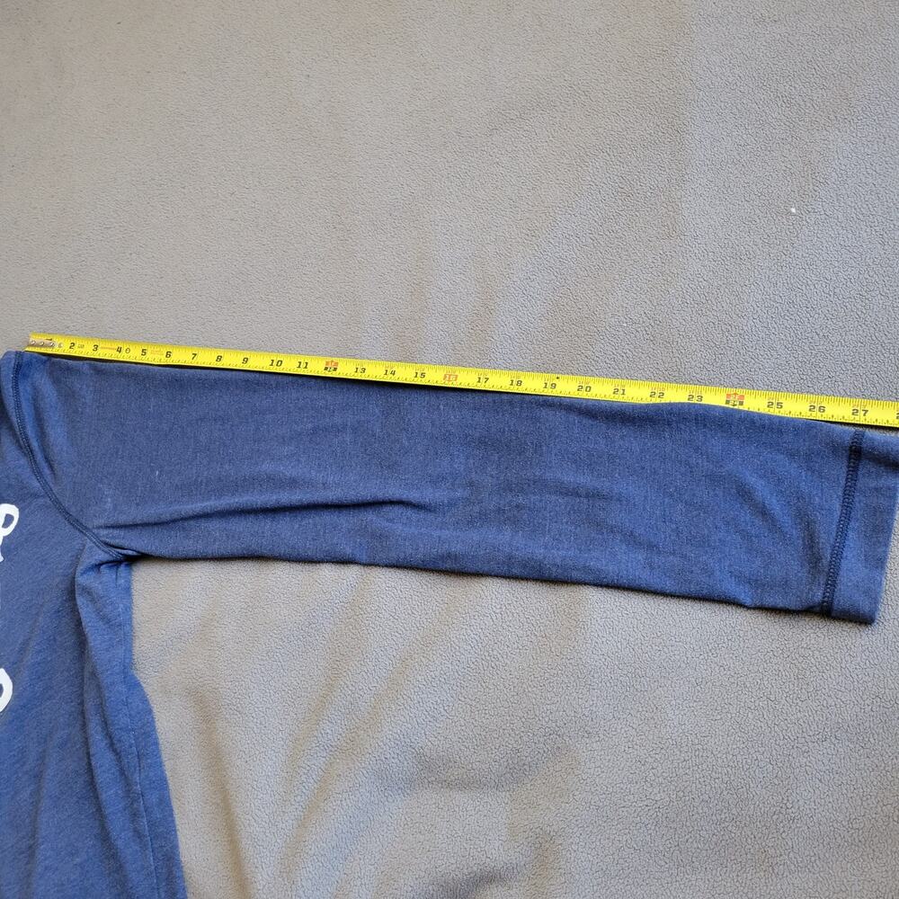 HOLLISTER Sweater Hoodie Womens Large Blue Logo White Drawstrings Lightweight - Picture 5 of 11